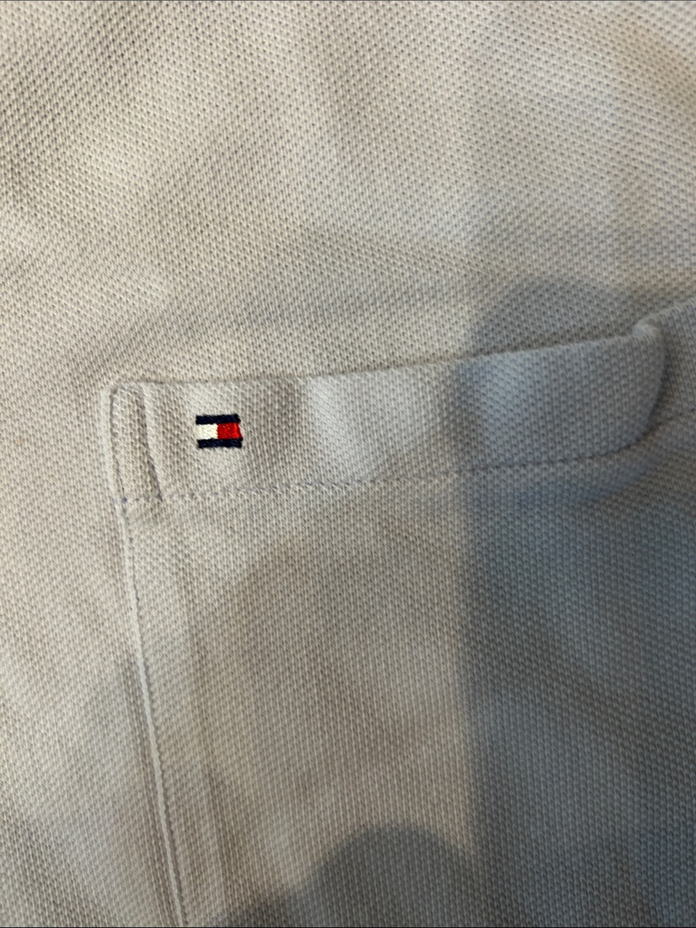Tommy Hilfiger Light Gray Chest-Pocket Polo - Picture 3 of 8